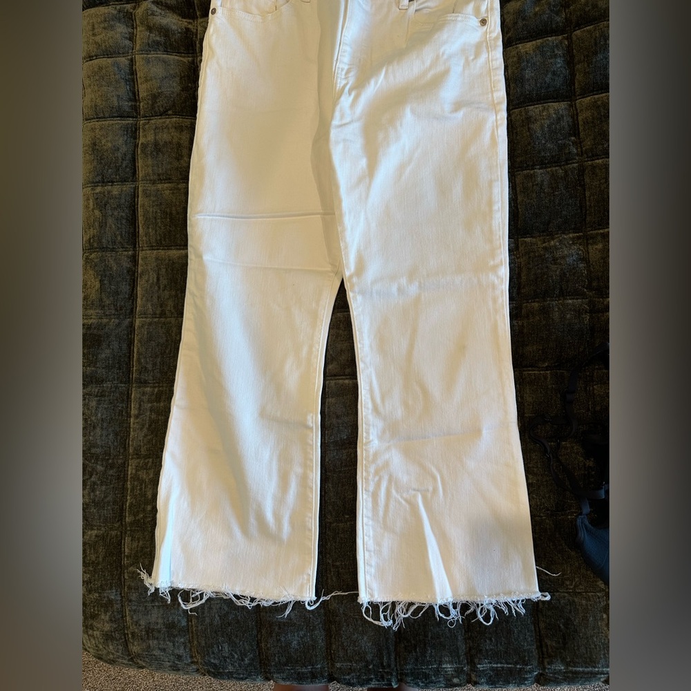 Banana Republic white bootcut jeans